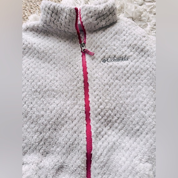 Columbia Fireside Sherpa Fleece Girls Zip Jacket - Picture 2 of 7